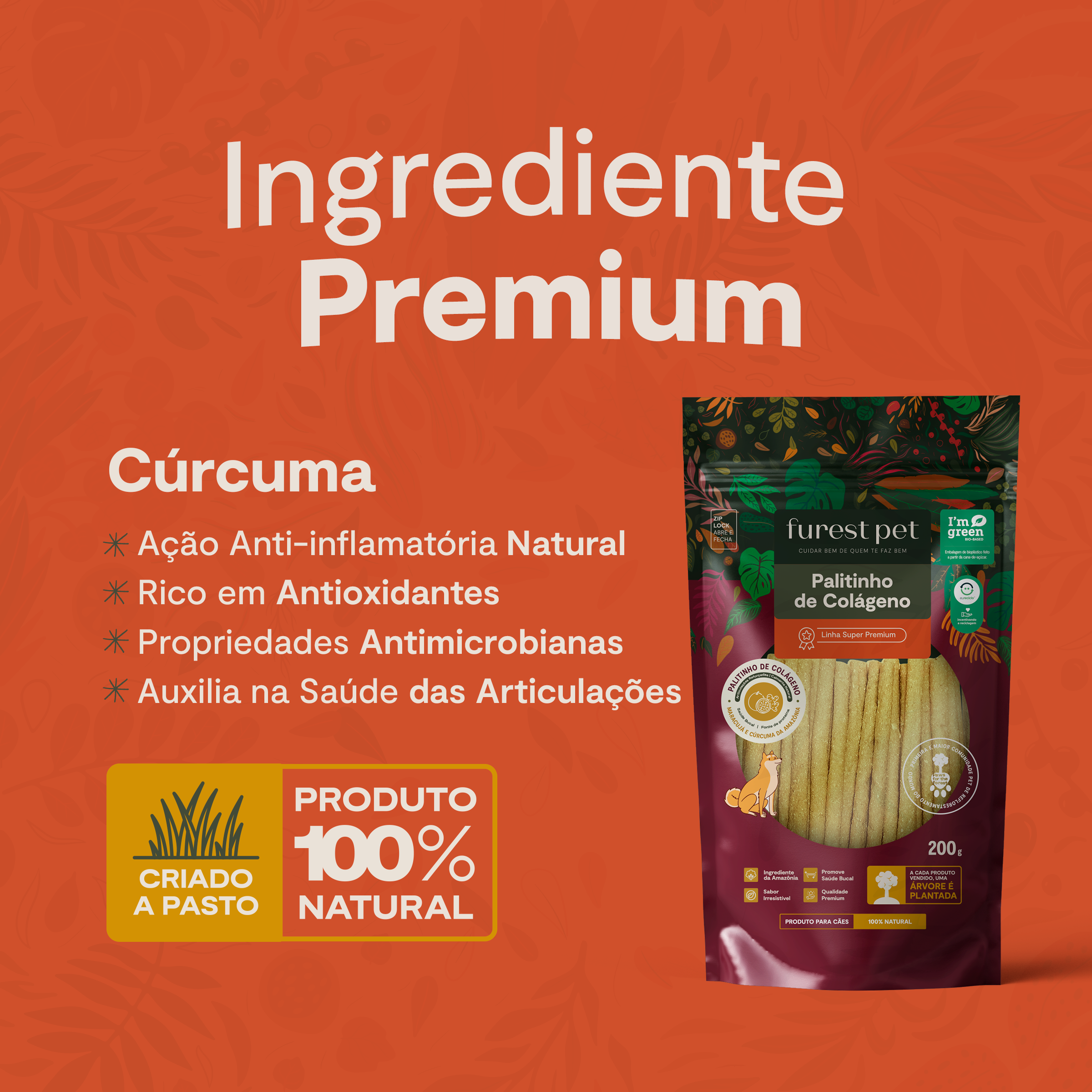 Kit 3 Palitinhos de Colágeno - Maracujá e Cúrcuma