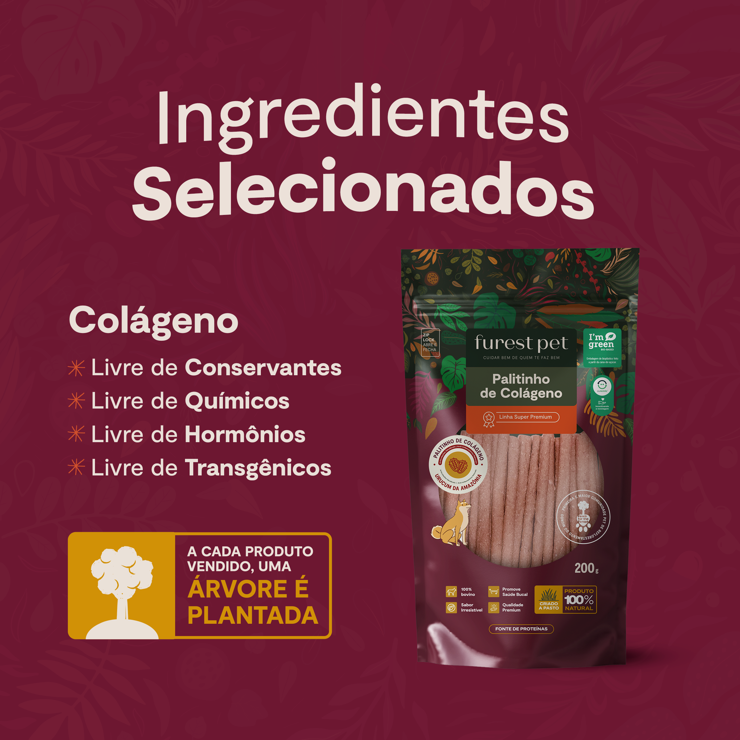 Kit 5 Palitinhos de Colágeno - Urucum